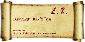 Ludvigh Klára névjegykártya
