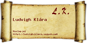 Ludvigh Klára névjegykártya
